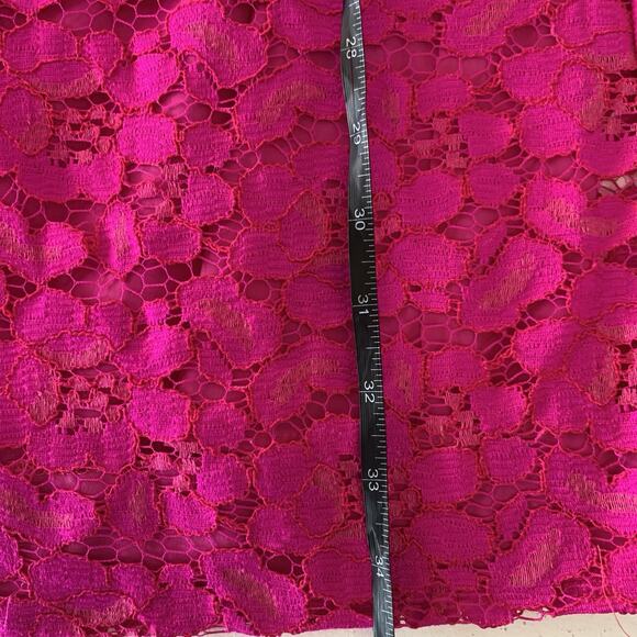 Trina Turk Fuchsia Pink Lace Mini Party Dress Open Back lined Small - Picture 11 of 11